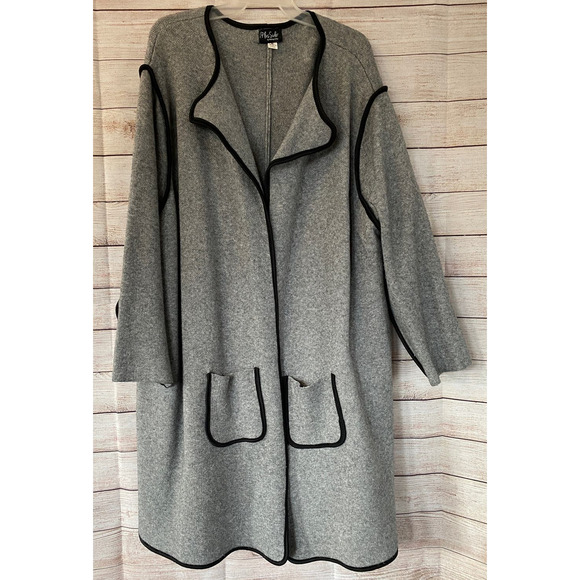 Making it Big on the Plus Side Thick Long Open Front Cardigan Sweater 2X Thick - Picture 1 of 8